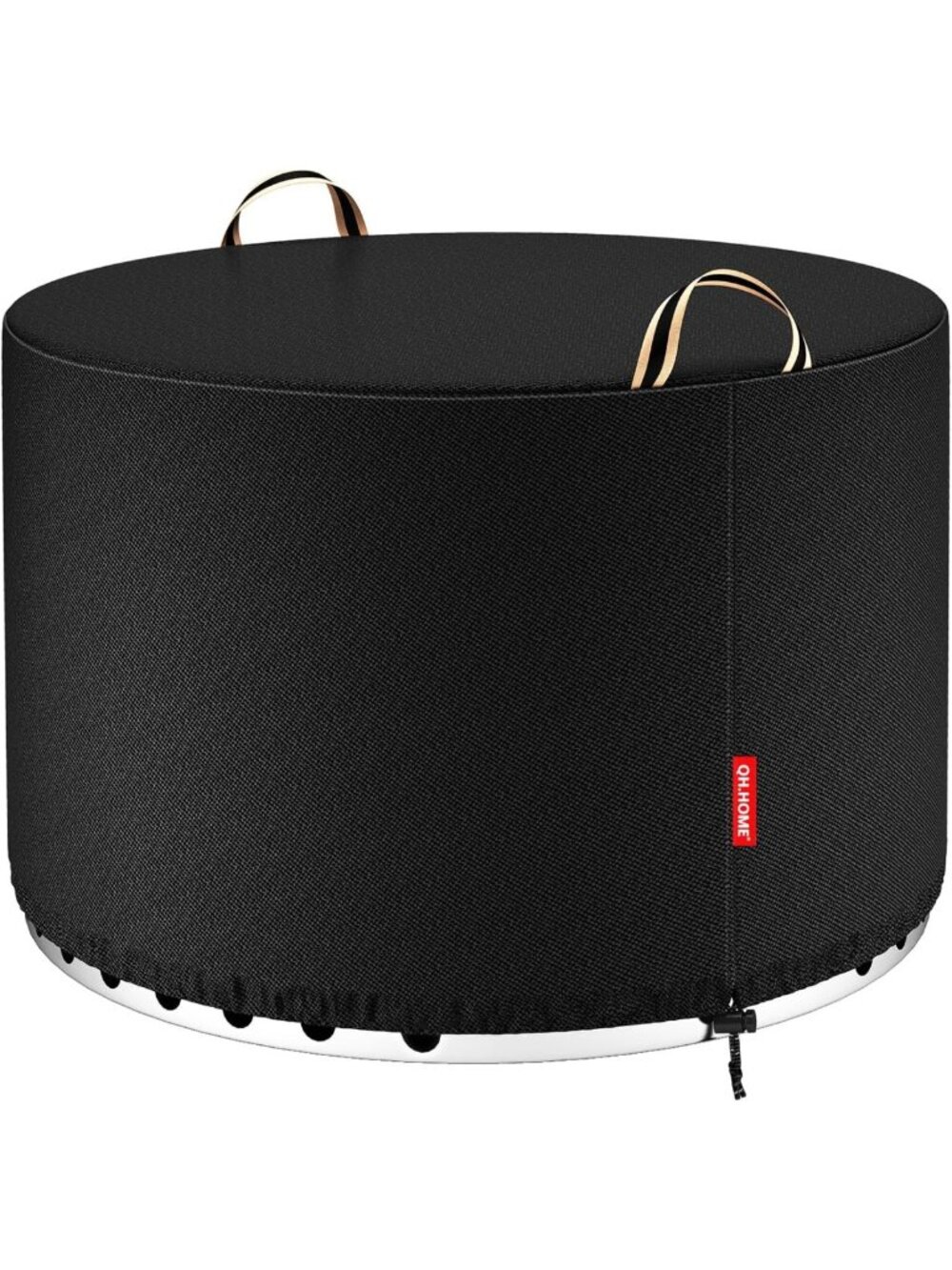 Waterproof Round Fire Pit Cover for 27"-29" Smokeless Fire Pits, 600D Tear